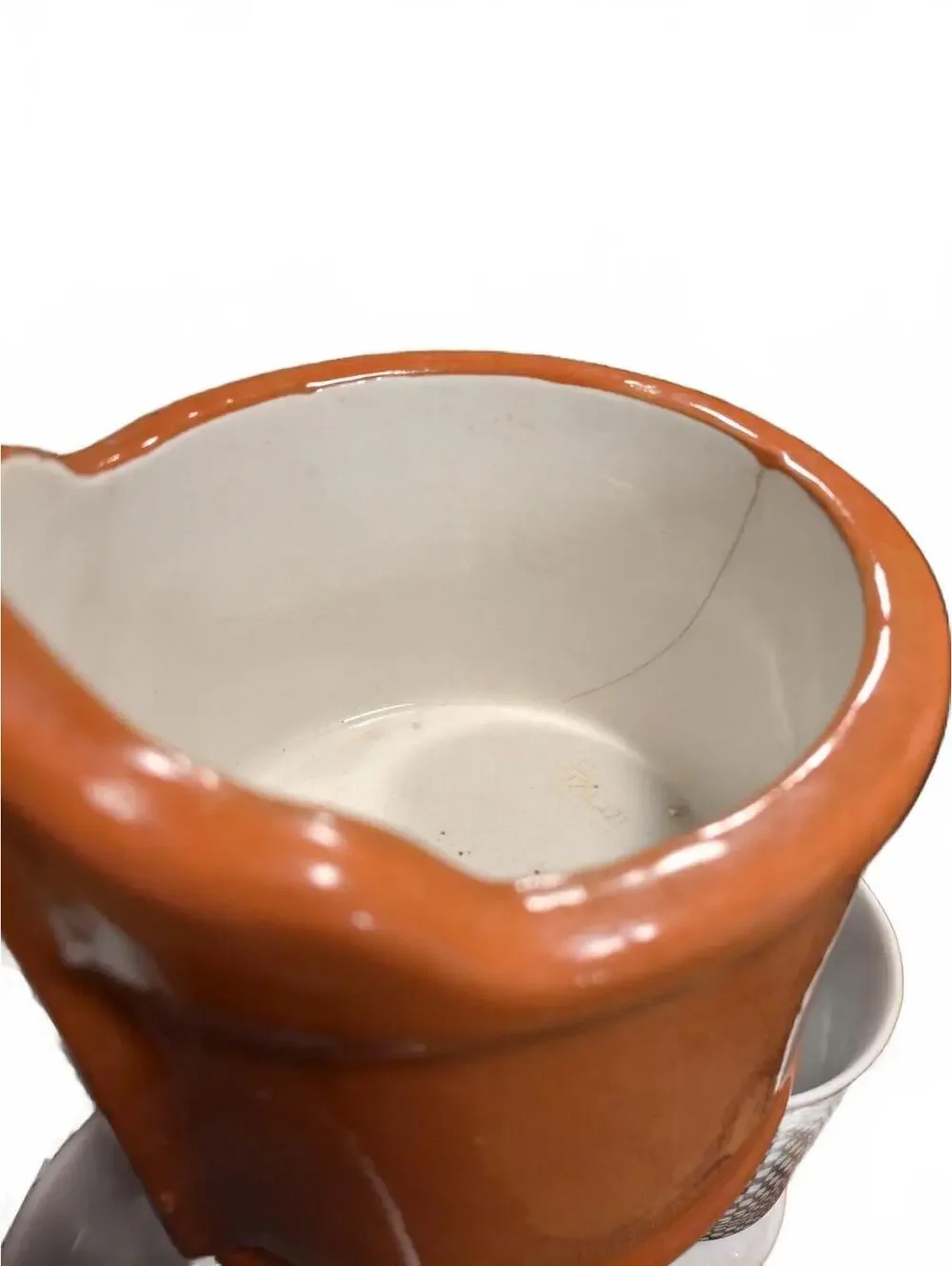 Antique Ceramic Wall-Mounted Salt Container